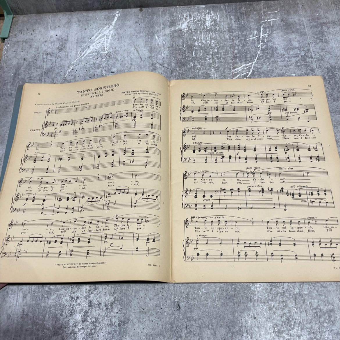 classic italian songs for school and studio book, by mabelle glenn, bernard u. taylor, 1936 Paperback image 4