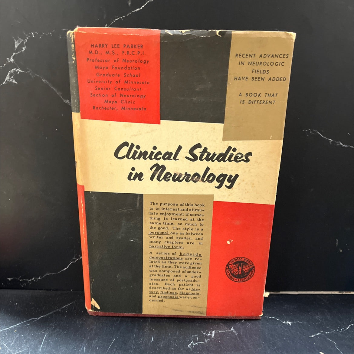 clinical studies in neurology book, by harry lee parker, 1956 Hardcover image 1