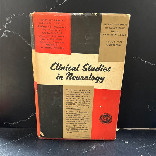 clinical studies in neurology book, by harry lee parker, 1956 Hardcover image 1