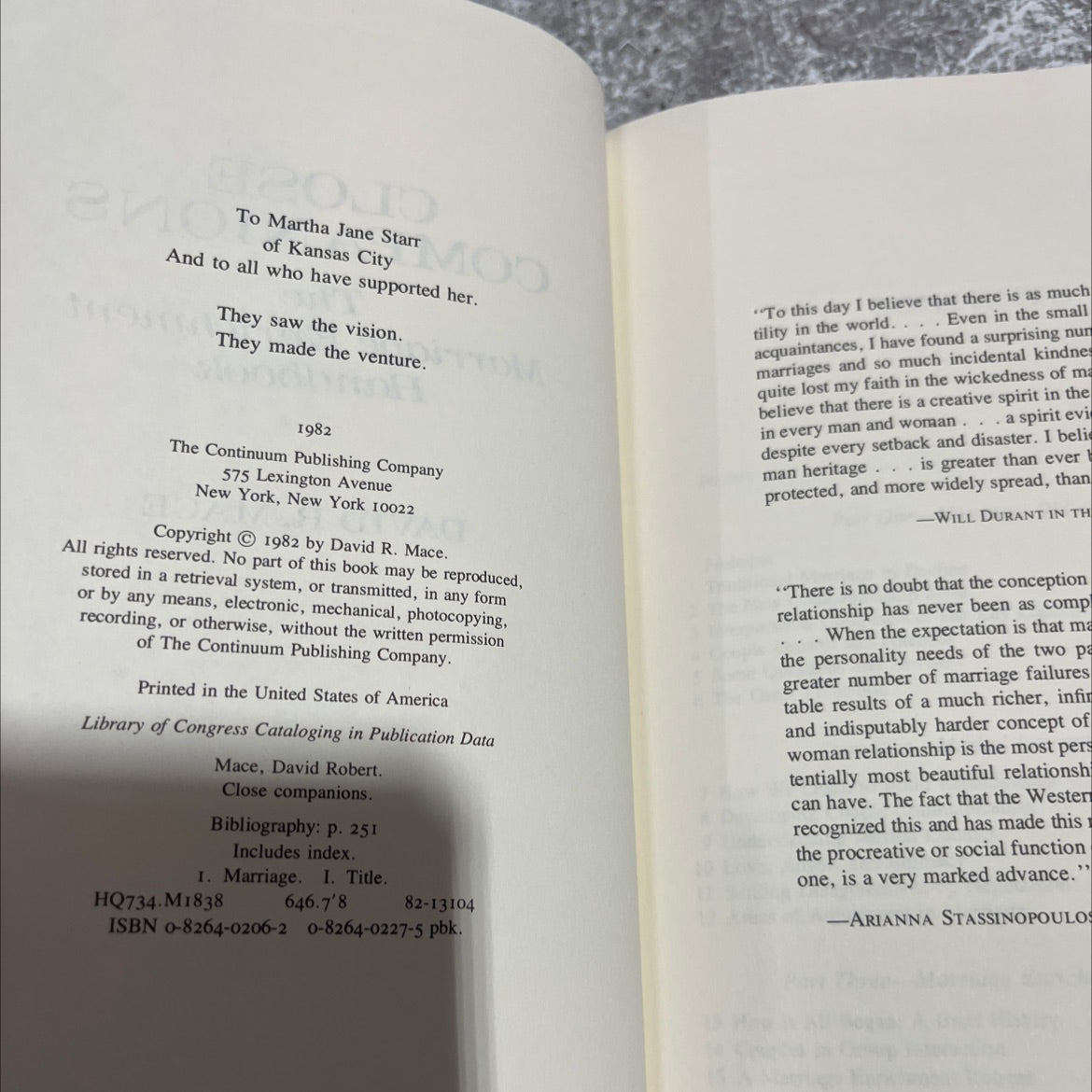 SIGNED close companions the marriage enrichment handbook book, by david r. mace, 2000 Hardcover image 3