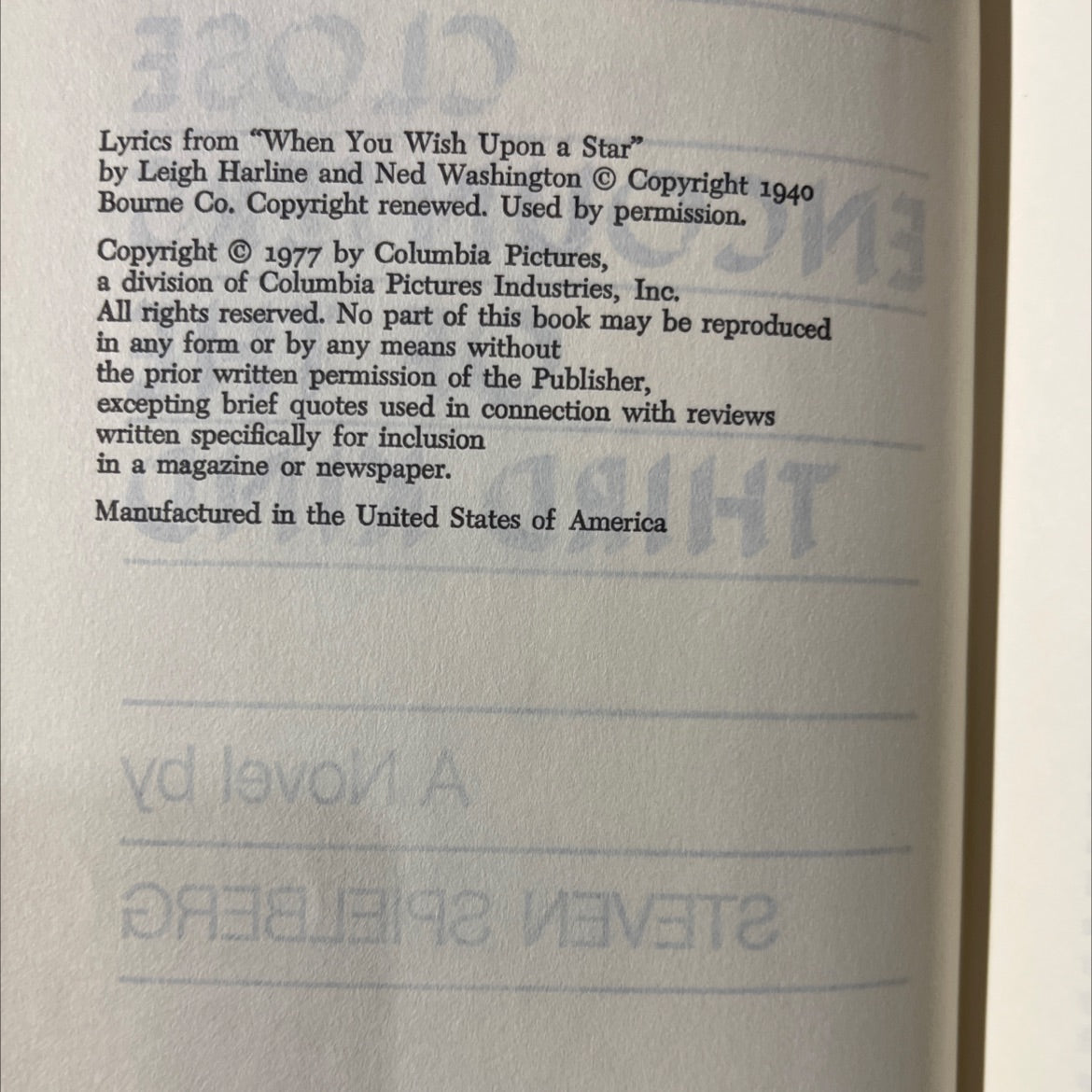 close encounters of the third kind a novel book, by steven spielberg, 1977 Hardcover image 3