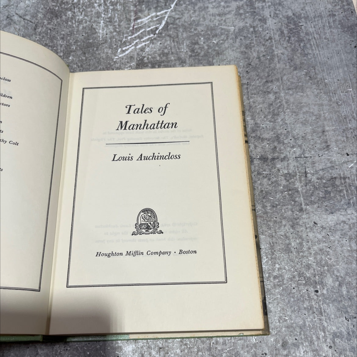 closs ildren ctors tales of manhattan book, by Louis Auchincloss, 1970 Hardcover image 2