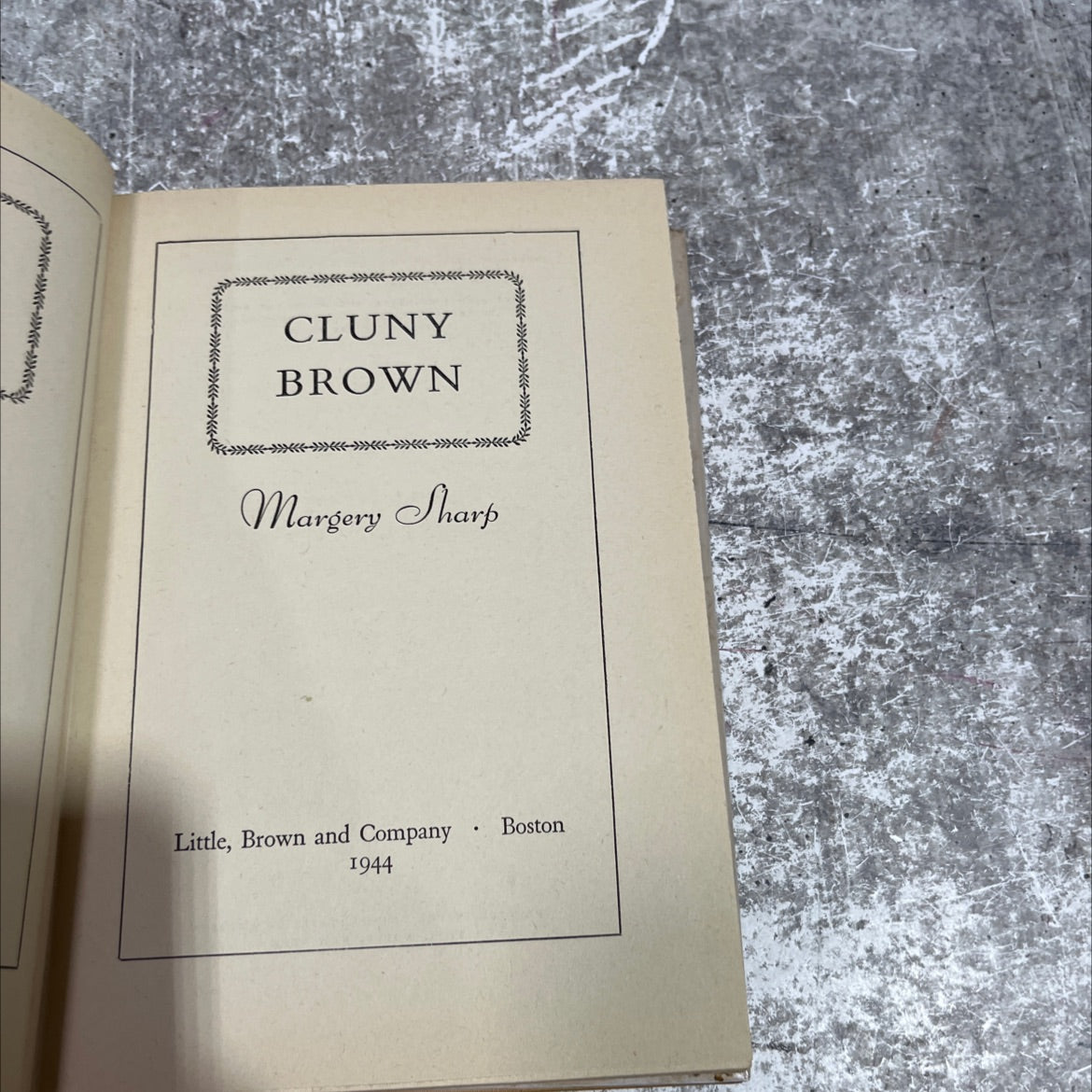 cluny brown book, by margery sharp, 1944 Hardcover image 2