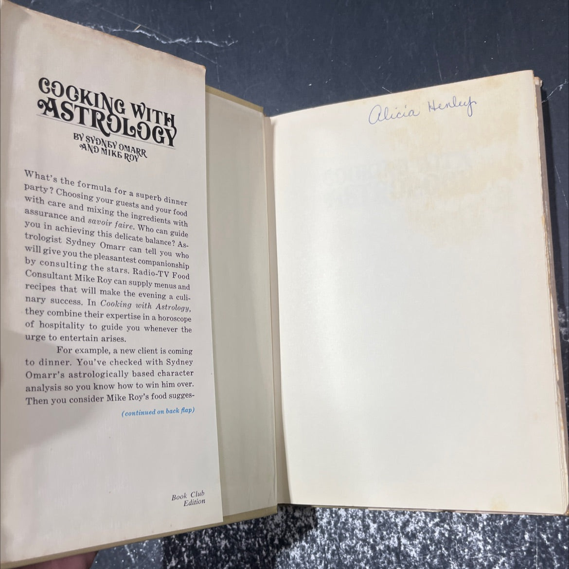 cocking with astrology book, by Sydney Omarr and Mike Roy, 1969 Hardcover image 4