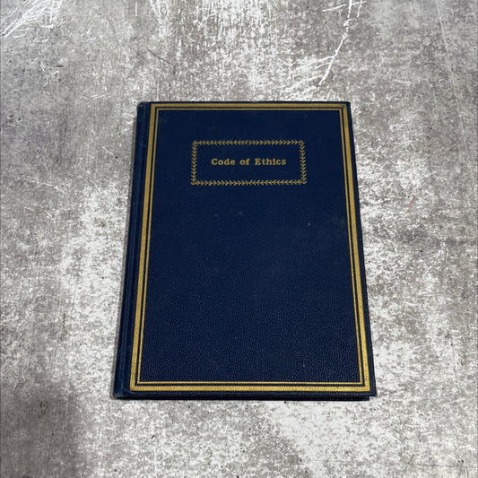 code of ethics book, by h. b. monjar, 1938 Hardcover image 1