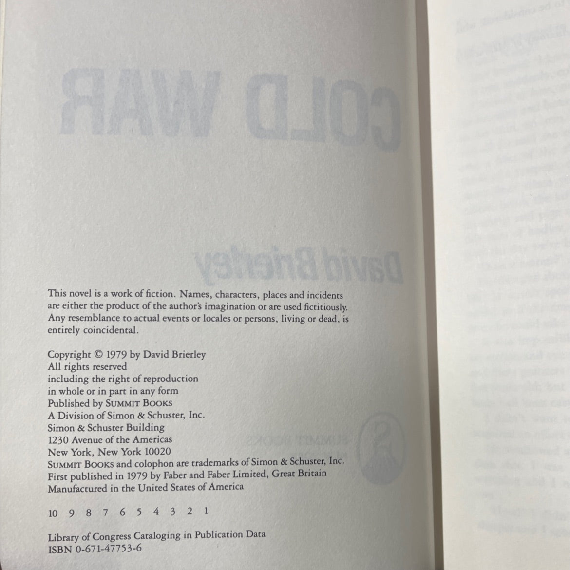 cold war book, by David Brierley, 1979 Hardcover image 3