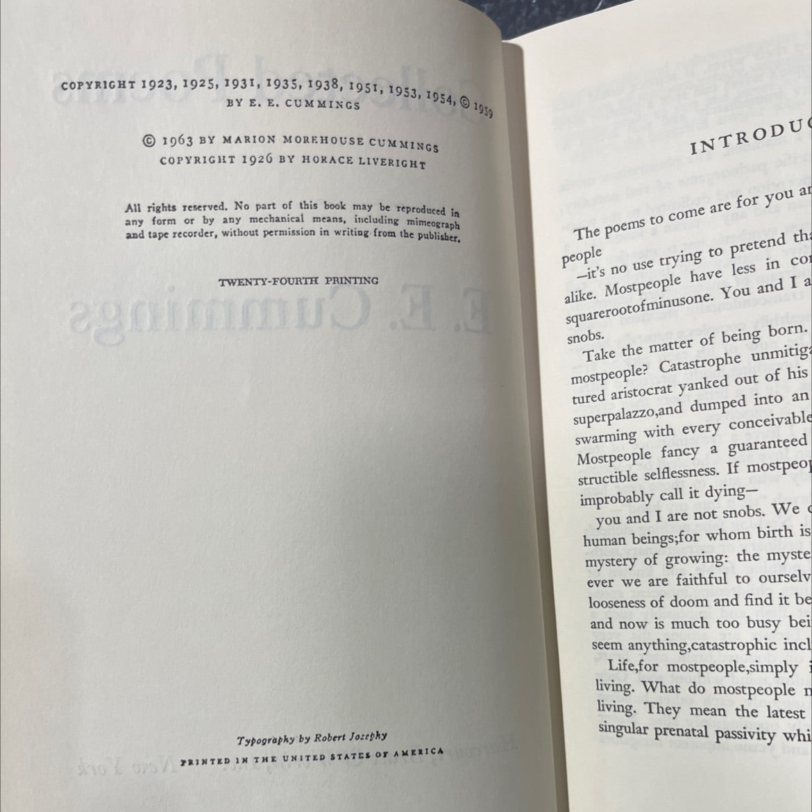 collected poems book, by e. e. cummings, 1963 Hardcover image 3