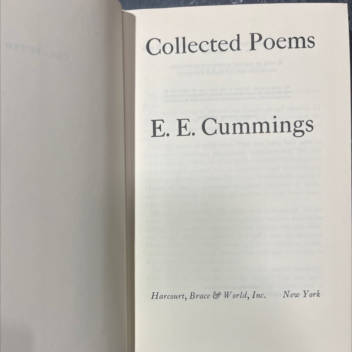 collected poems book, by e. e. cummings, 1963 Hardcover image 2