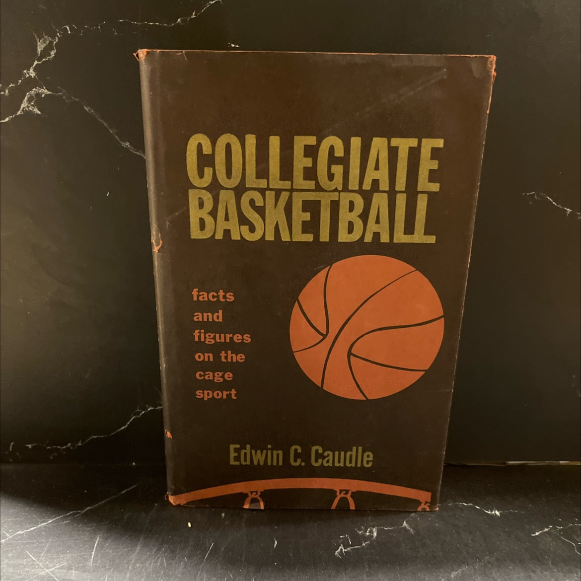 collegiate basketball facts and figures on the cage sport book, by edwin c. caudle, 1960 Hardcover image 1