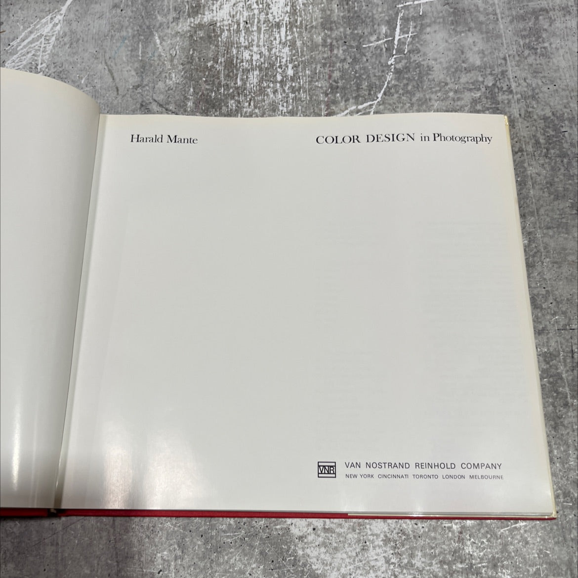 color design in photography book, by Harald Mante, 1972 Hardcover image 2