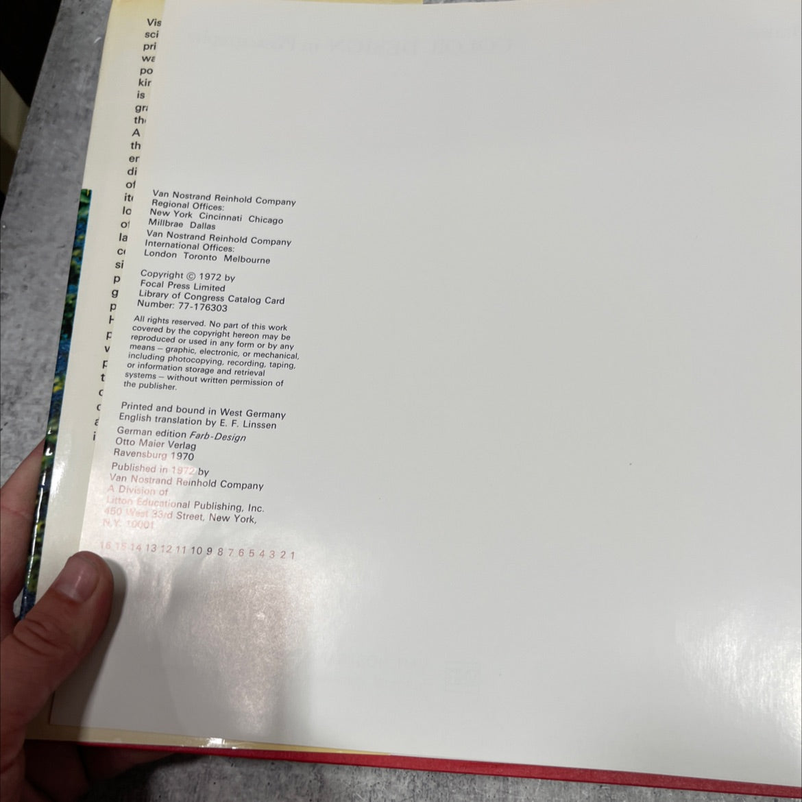 color design in photography book, by Harald Mante, 1972 Hardcover image 3