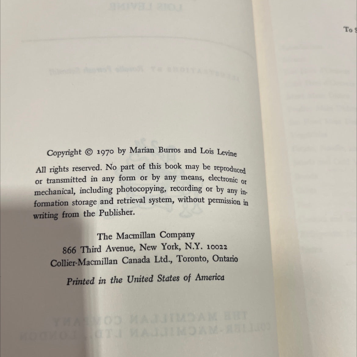 come for cocktails, stay for supper book, by Marian Burros, Lois Levine, 1970 Hardcover image 3