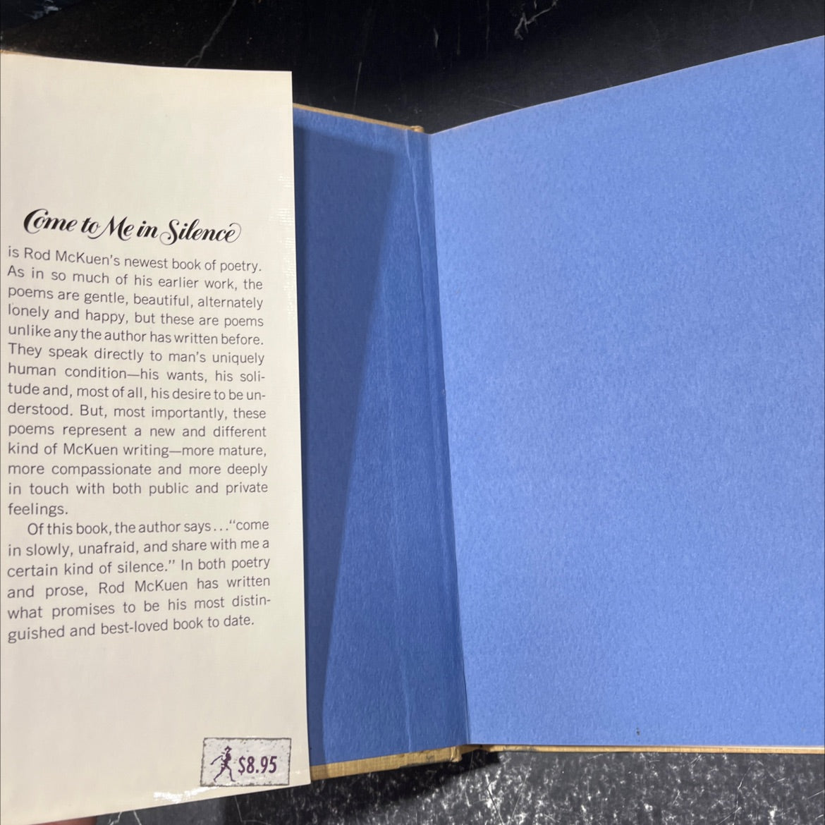 come to me in silence book, by rod mckuen, 1973 Hardcover image 4