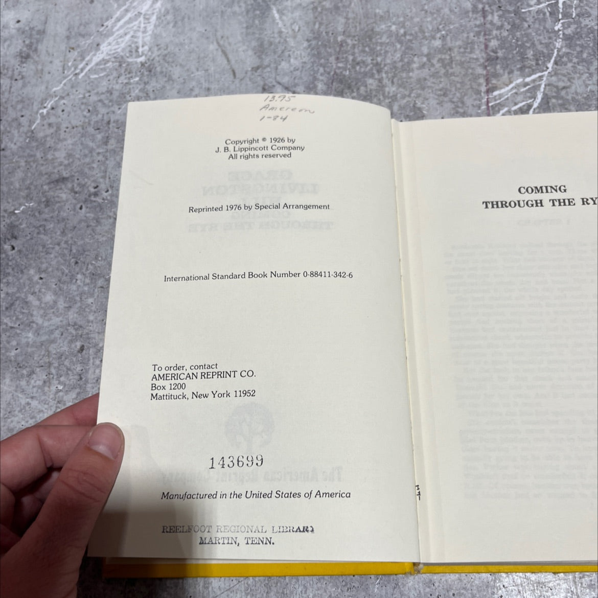 coming through the rye book, by grace livingston hill, 1976 Hardcover image 3