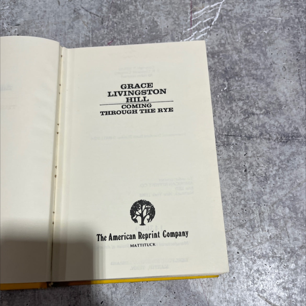 coming through the rye book, by grace livingston hill, 1976 Hardcover image 2