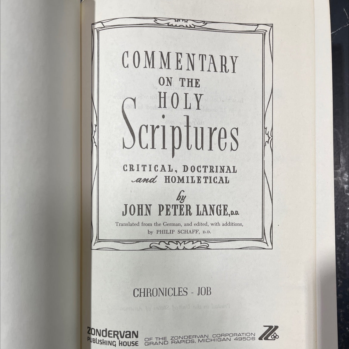 commentary on the holy scriptures critical, doctrinal and homiletical book, by john peter lange, 1976 Hardcover image 2