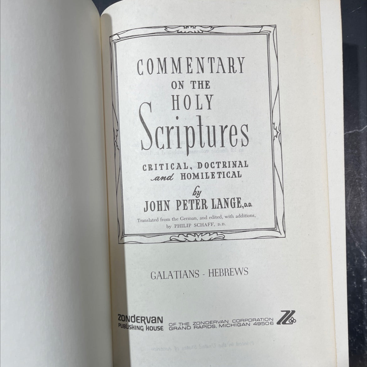 commentary on the holy scriptures critical, doctrinal and homiletical book, by john peter lange, 1976 Hardcover image 2