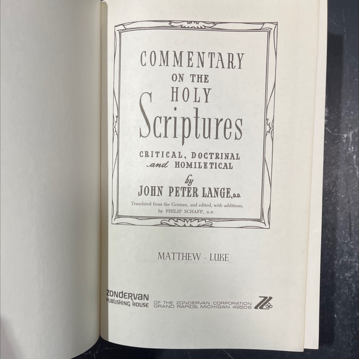 commentary on the holy scriptures critical, doctrinal and homiletical book, by john peter lange, 1976 Hardcover image 2