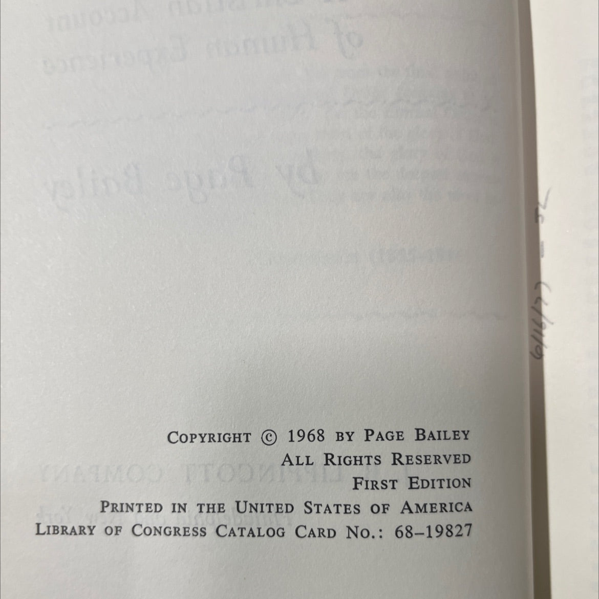 commitments and consequences a christian account of human experience book, by Page Bailey, 1968 Hardcover image 3
