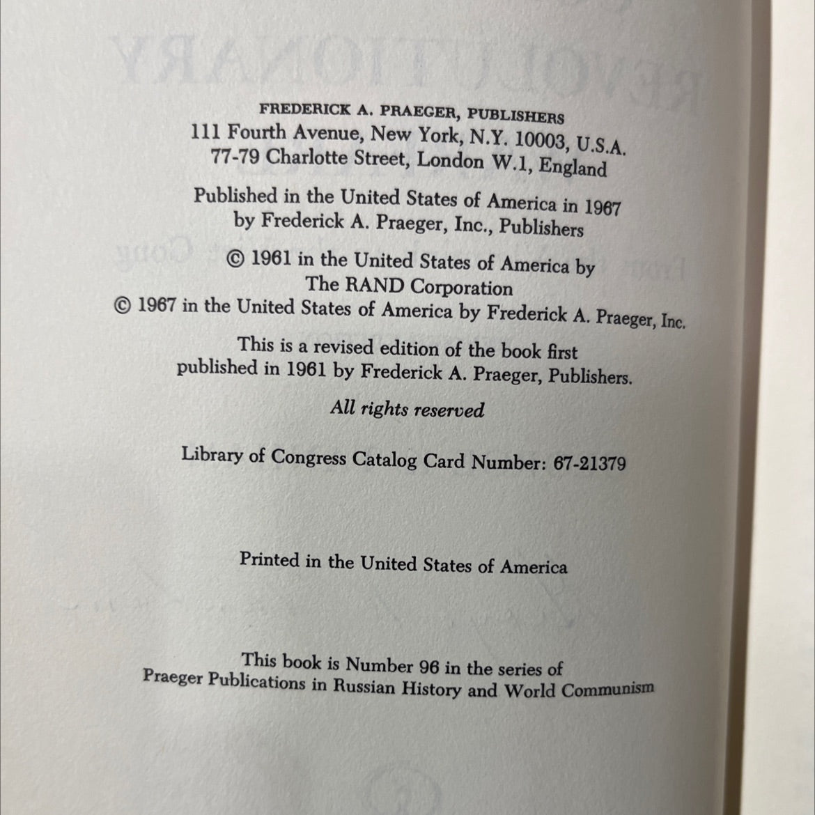 SIGNED communist revolutionary warfare from the vietminh to the viet cong revised edition book, by george k. tanham, image 3