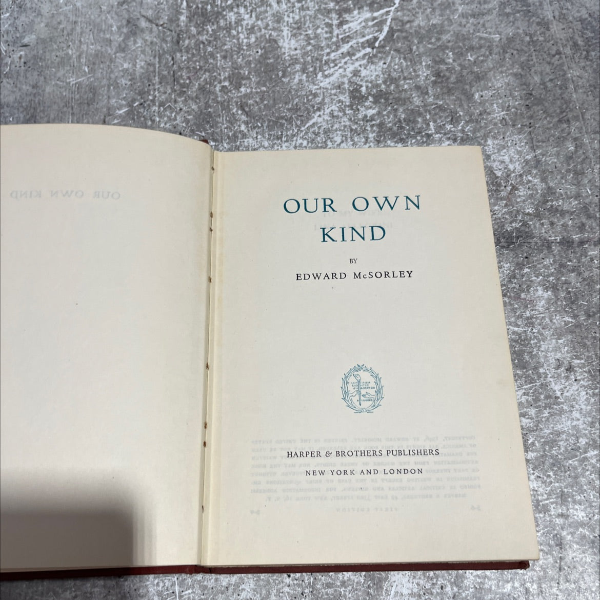 como seu our own kind book, by edward mcsorley, 1946 Hardcover image 2