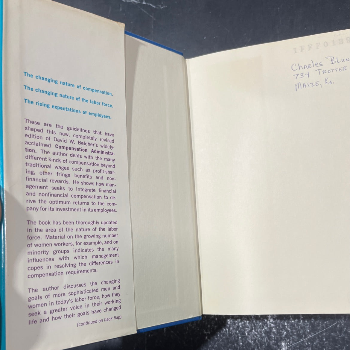 compensation administration book, by david w. belcher, 1974 Hardcover image 4