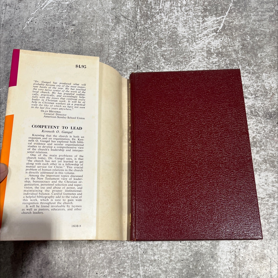 competent to lead book, by kenneth o. gangel, 1976 Hardcover image 4