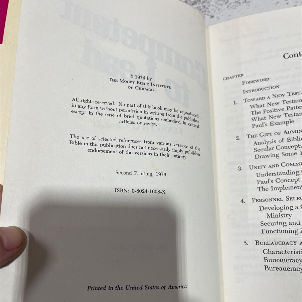 competent to lead book, by kenneth o. gangel, 1976 Hardcover image 3