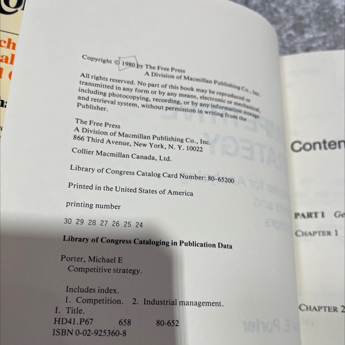 competitive strategy techniques for analyzing industries and competitors book, by Michael E. Porter, 1980 Hardcover image 3