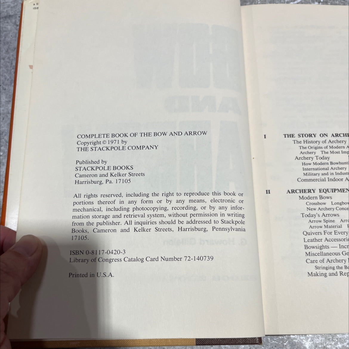 complete book of the bow and arrow book, by G. Howard Gillelan, 1971 Hardcover image 3