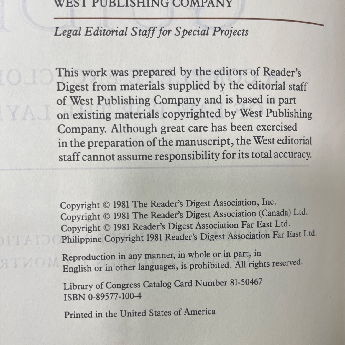 complete encyclopedia of law for the layman book, by unknown, 1981 Hardcover image 3