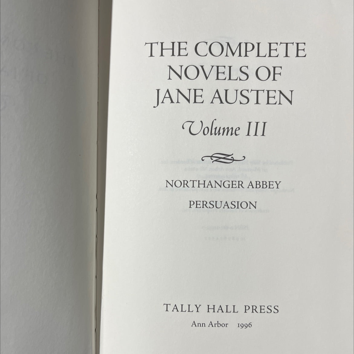 complete novels of jane austen volume iii northanger abbey persuasion book, by jane austen, 1996 Leather image 2