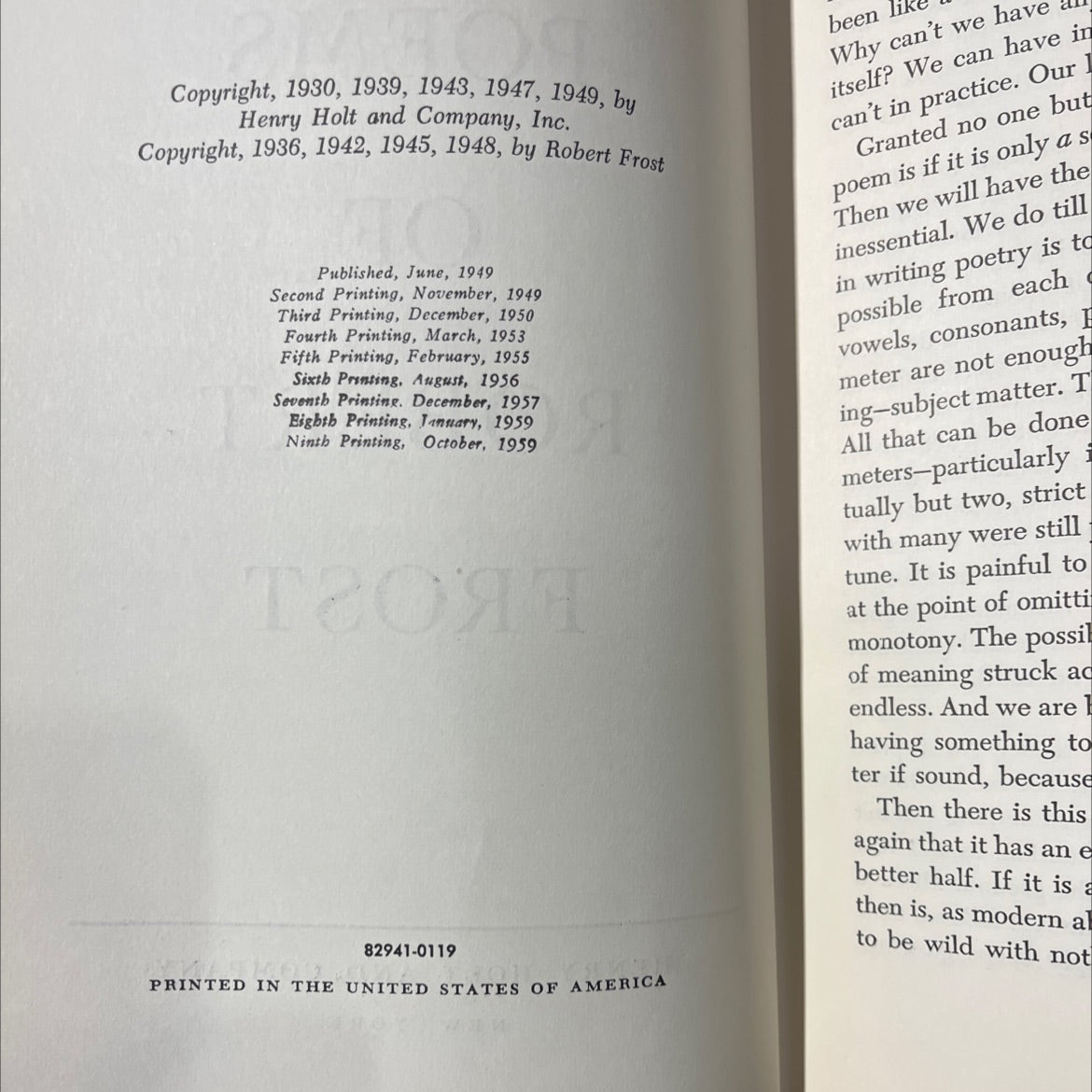 complete poems of robert frost book, by Robert Frost, 1949 Hardcover image 3