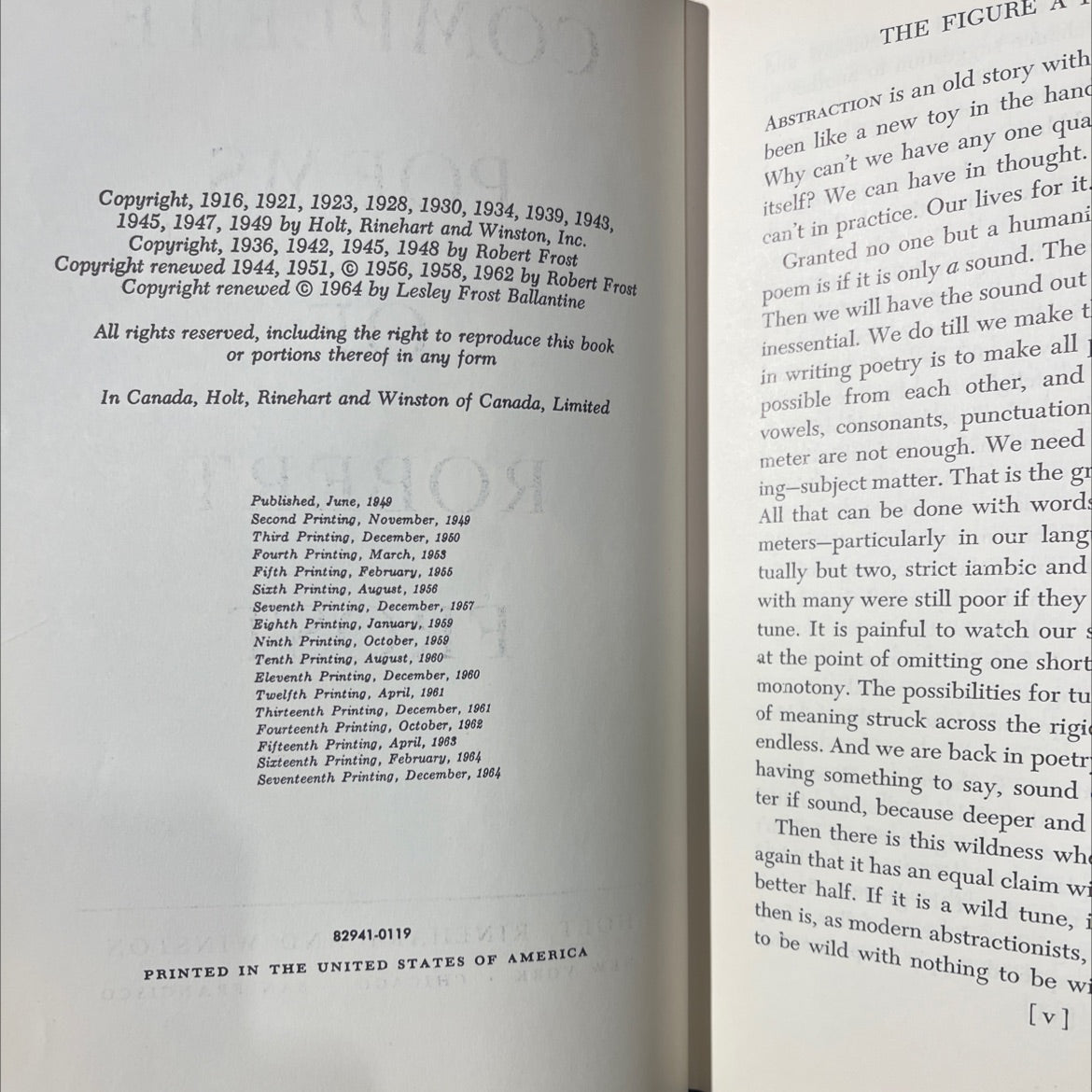 complete poems of robert frost book, by Robert Frost, 1964 Hardcover image 3