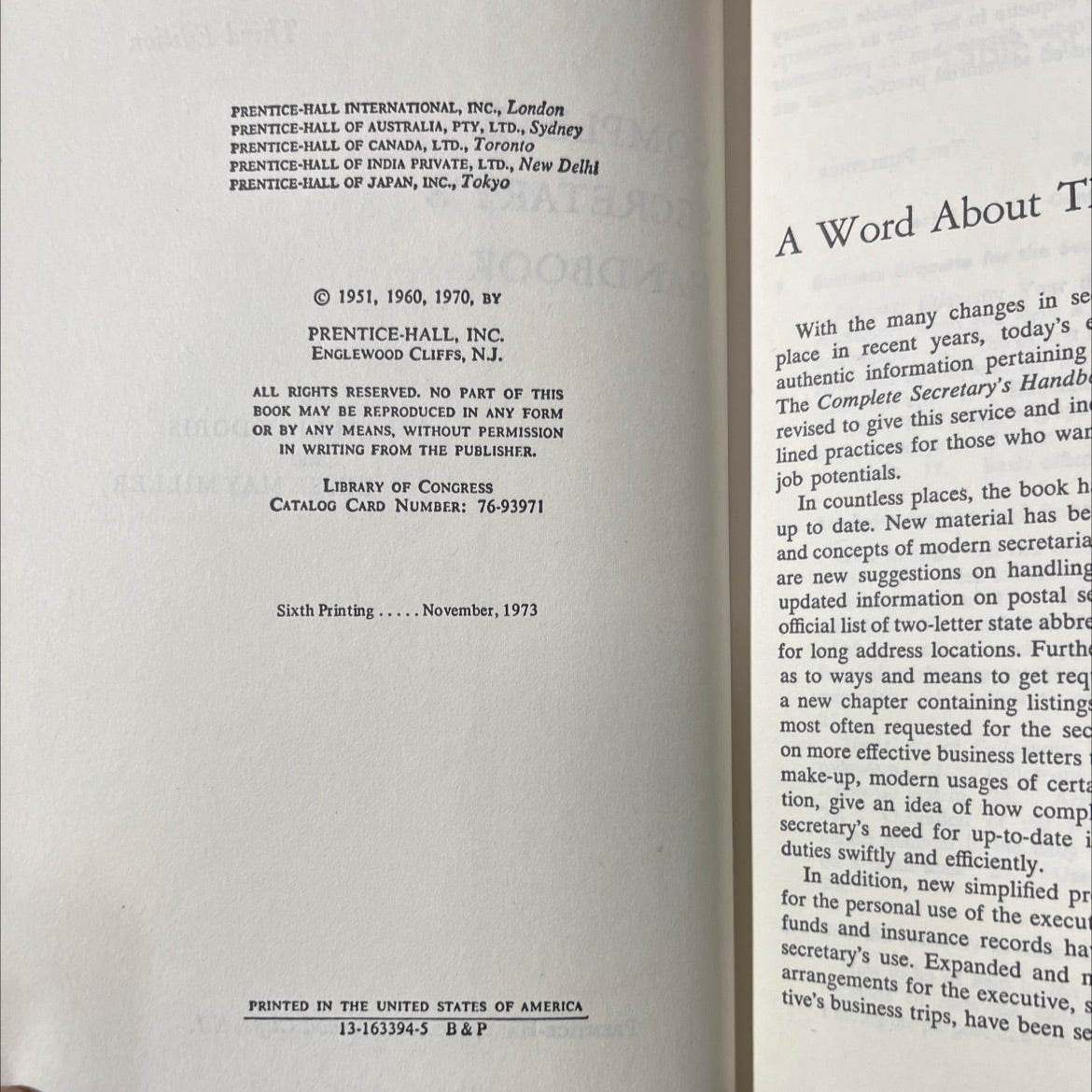 complete secretary's handbook book, by lillian doris and besse may miller, 1970 Hardcover image 3