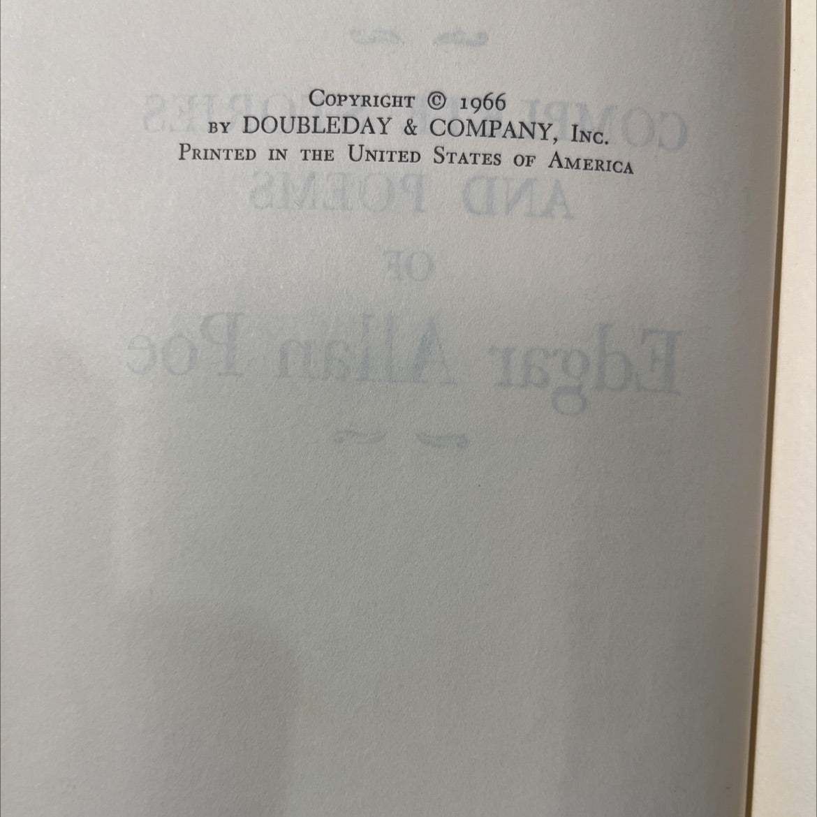 complete stories and poems of edgar allan poe book, by edgar allan poe, 1966 Hardcover image 3