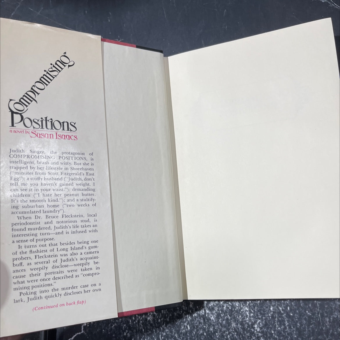 compromising positions book, by susan isaacs, 1978 Hardcover image 4