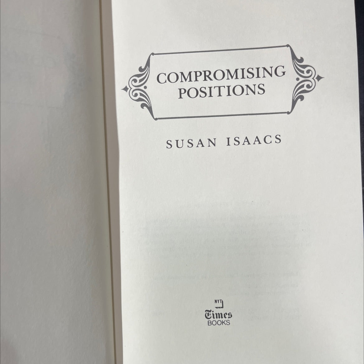 compromising positions book, by susan isaacs, 1978 Hardcover image 2