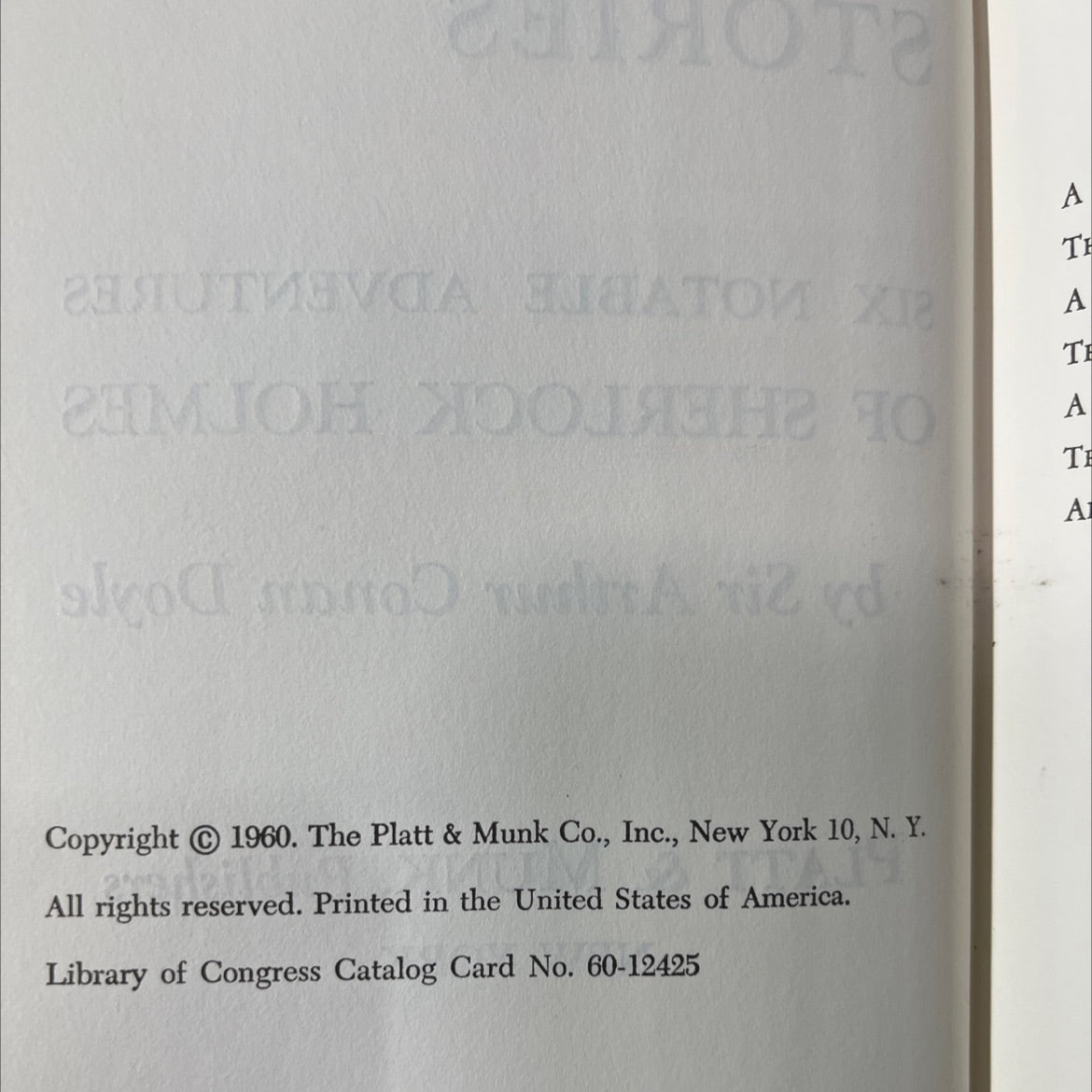 conan doyle stories eliyog mavico six notable adventures of sherlock holmes book, by sir arthur conan doyle, 1960 image 3