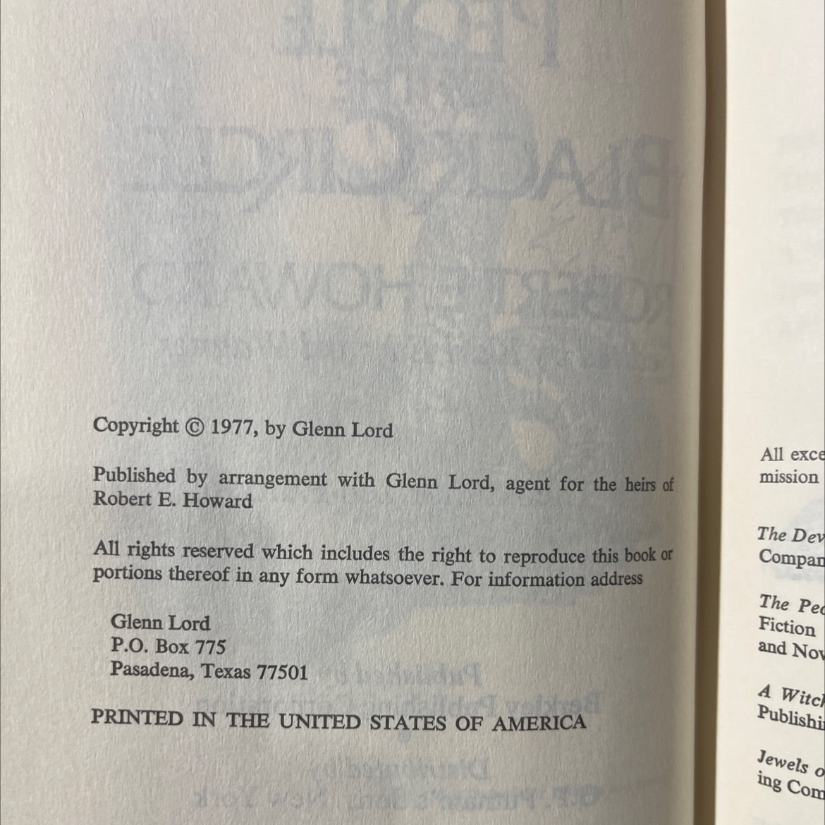 conan people of the black circle book, by robert e. howard, 1977 Hardcover image 3