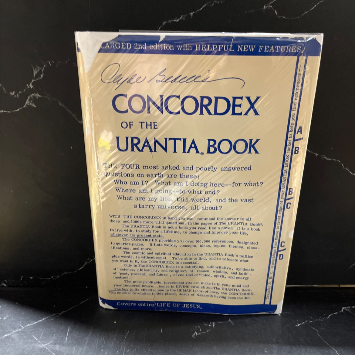 SIGNED concordex of the urantia book book, by clyde bedell, 1978 Hardcover, Vintage image 1