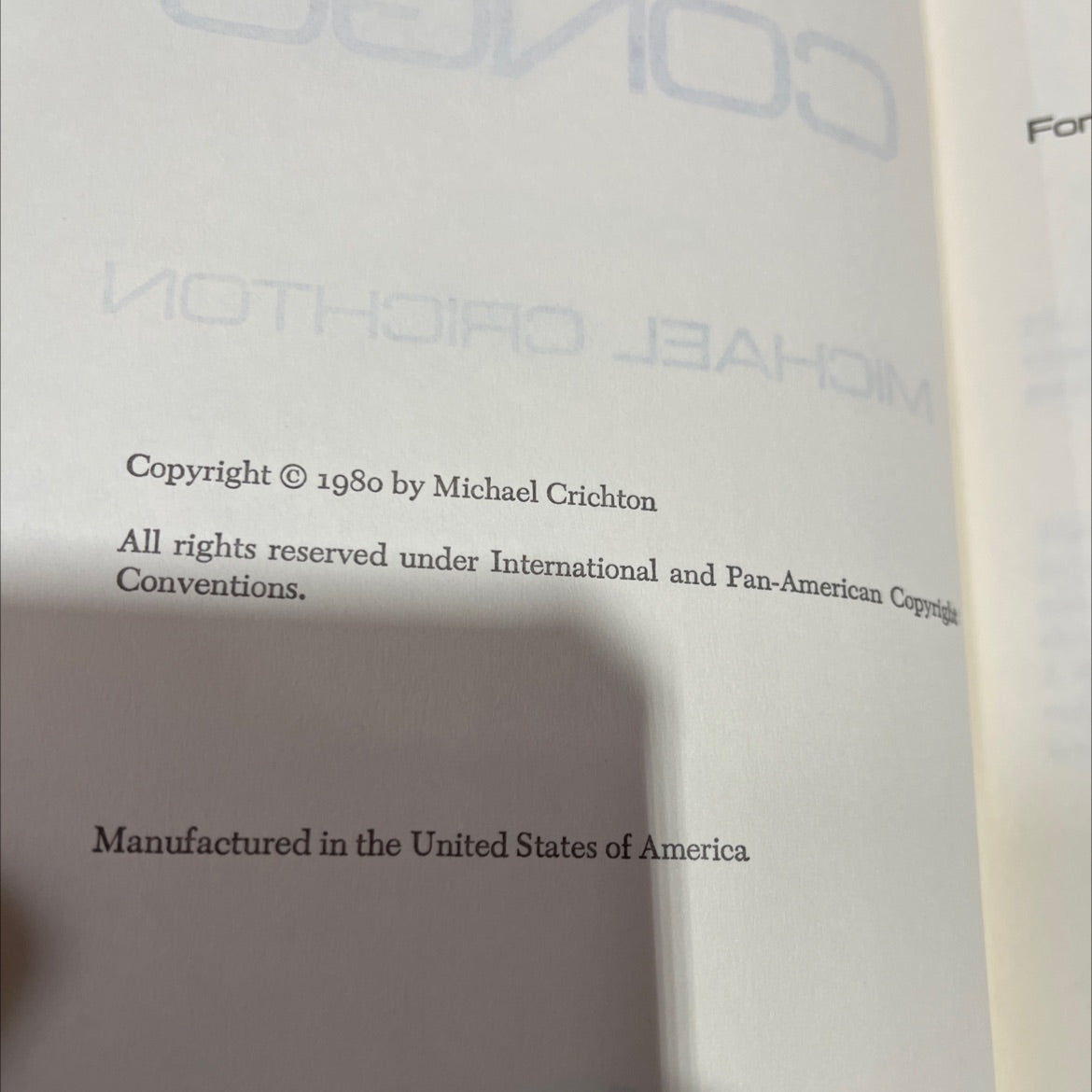 congo book, by michael crichton, 1980 Hardcover image 3