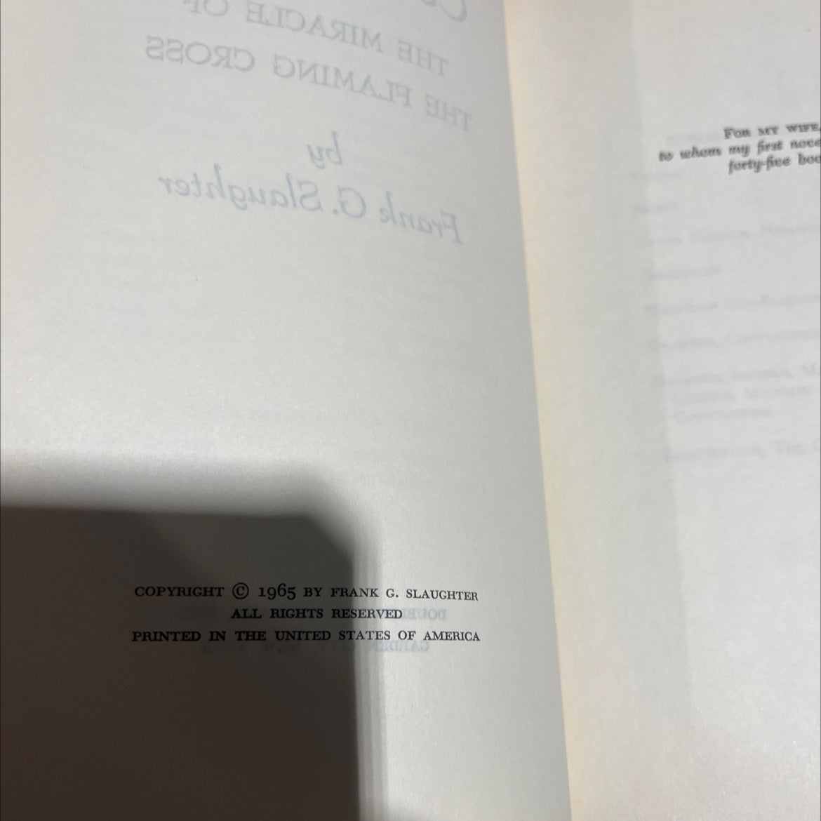 constantine the miracle of the flaming cross book, by frank g. slaughter, 1965 Hardcover image 3