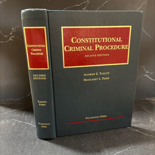 constitutional criminal procedure second edition book, by andrew e. taslitz, margaret l. paris, 2003 Hardcover image 1