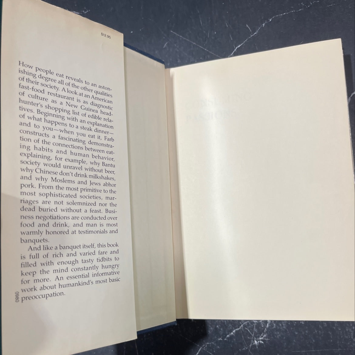 consuming passions the anthropology of eating book, by peter farb and george armelagos, 1980 Hardcover image 4