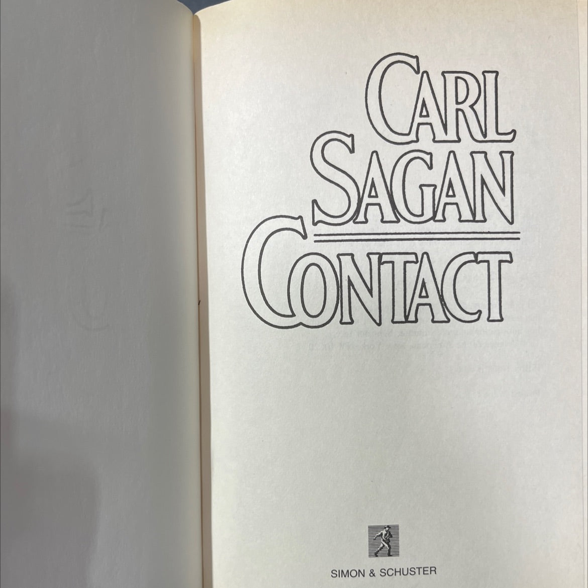 contact book, by carl sagan, 1985 Hardcover image 2