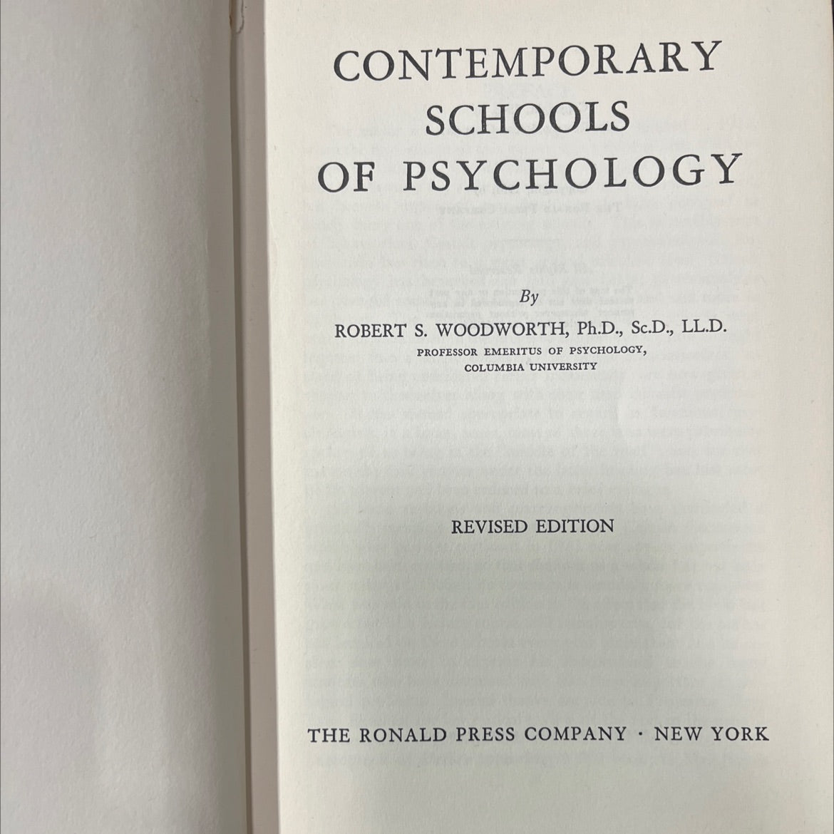 contemporary schools of psychology book, by robert s. woodworth, 1948 Hardcover image 2