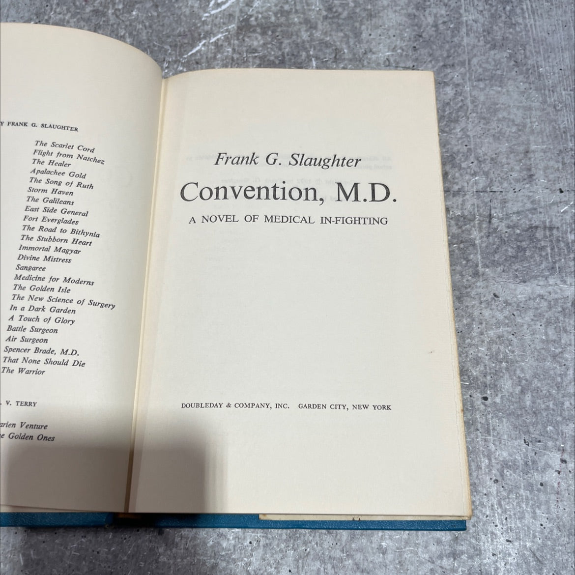 convention, m.d. book, by frank g. slaughter, 1972 Hardcover image 2