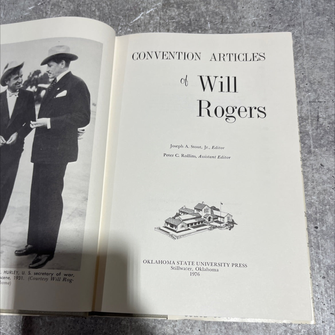 convention articles book, by will rogers, 1976 Hardcover image 2
