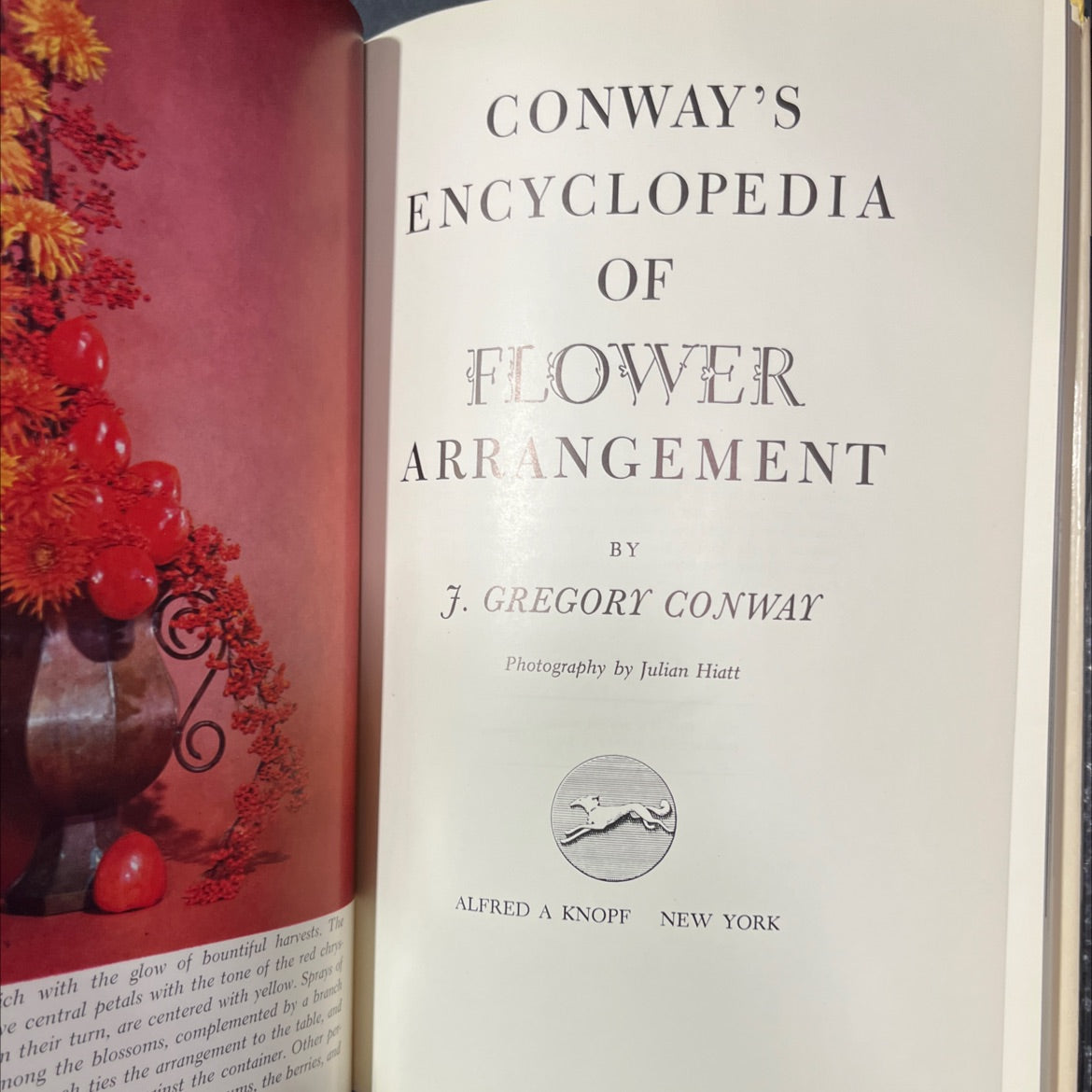 conway's encyclopedia of flower arrangement book, by j. gregory conway, 1957 Hardcover image 2